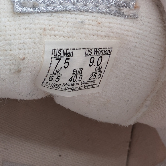 Vans Sk8-Hi Checkerboard High Top Sneakers | Size 9 | Cream White Suede Canvas - Picture 11 of 14